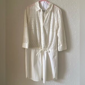 White eyelet dress